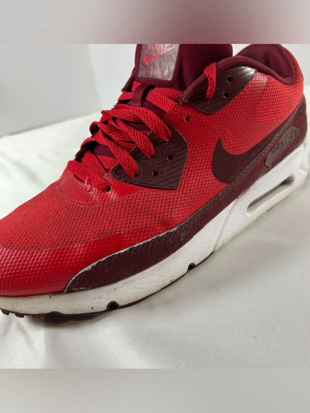 Nike Air Max 90 Ultra 2.0 Essential 875695600 Red Mens 10.5 No box *flaws* - Picture 11 of 16